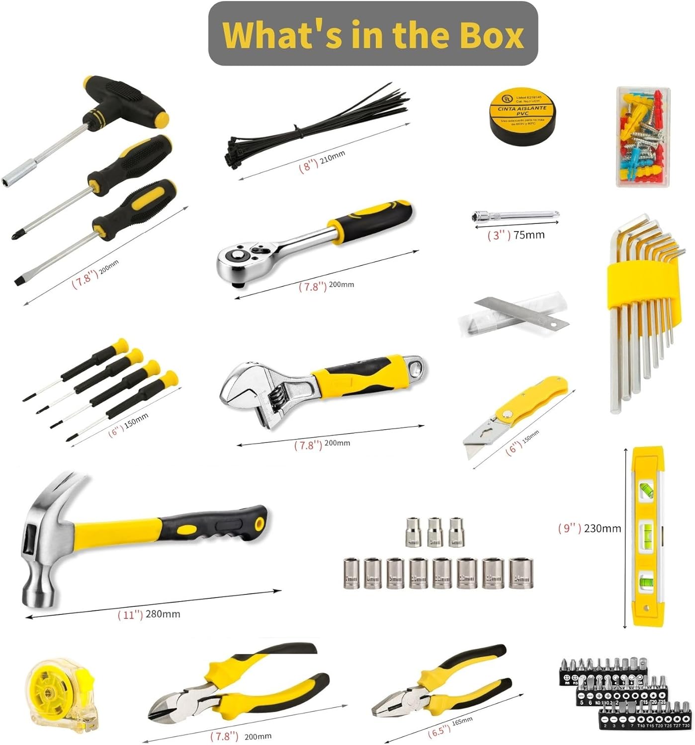 98 Piece Repair Toolset Vehicle/Mechanic/Carpentry/Woodwork/DIY