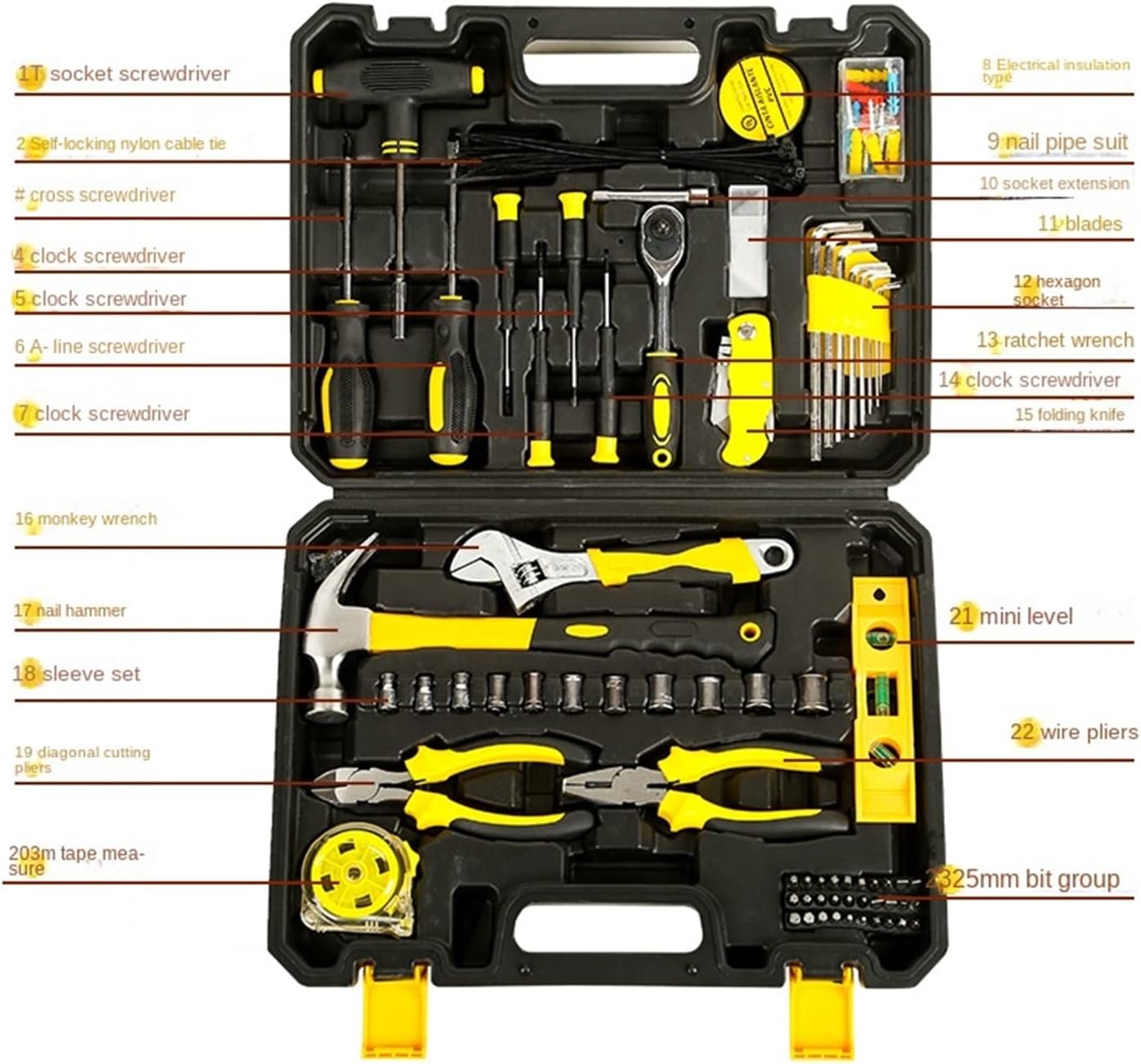 98 Piece Repair Toolset Vehicle/Mechanic/Carpentry/Woodwork/DIY