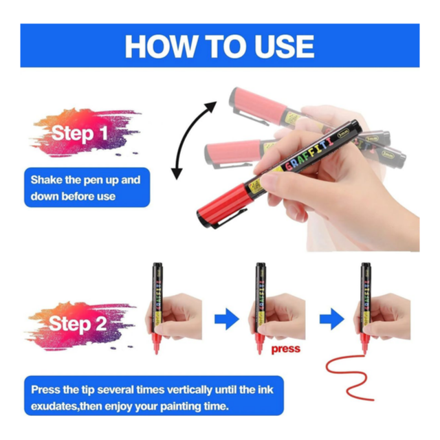 3PK Combo Acrylic Paint & Metallic Makers 10/12/18 Set