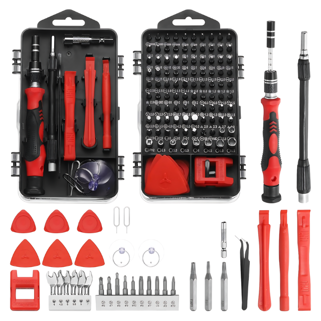 115 in 1 Multipurpose Precision Screwdriver Bits Set - Red