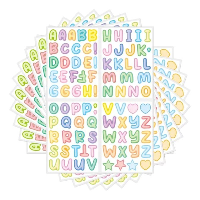 Multi Colour Alphabet Stickers school -900 Stickers