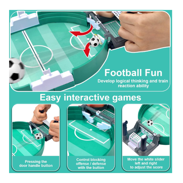 Mini Table Top Football Game Portable Soccer Arena Sport Kids Activity 42cm