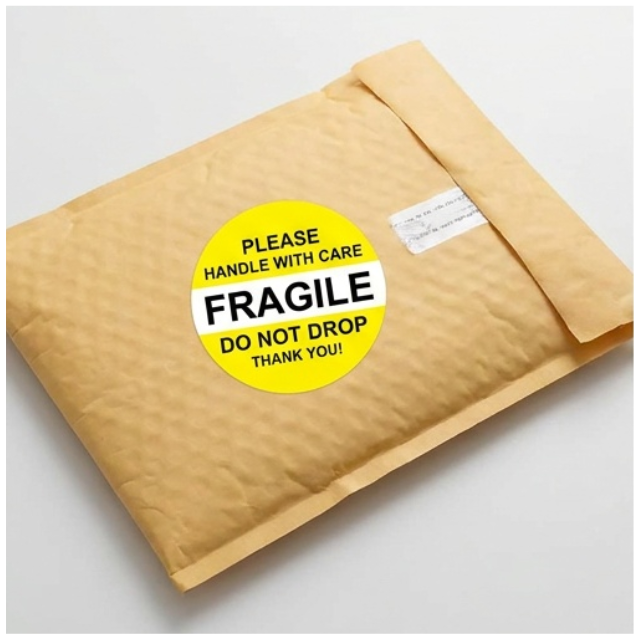 2PK Combo Do Not Drop 3cm & Fragile Handle Care Sticker Roll 5x8cm 500p/r