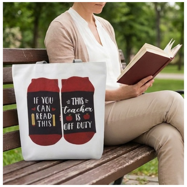 Teacher Appreciation Tote Bag 27x37cm - Teacher Off Duty