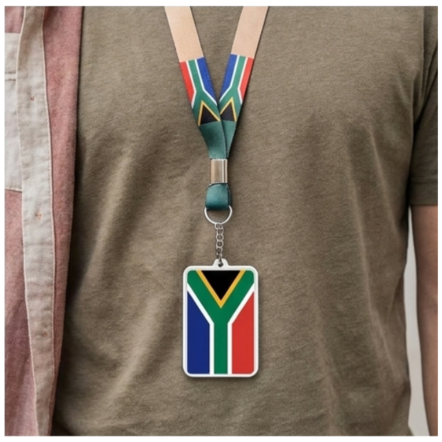 South Africa Flag Acrylic Keychain