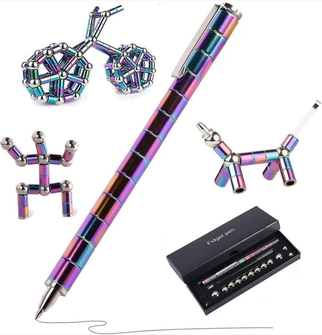 Magnetic Polar Fidget Pen - Rainbow