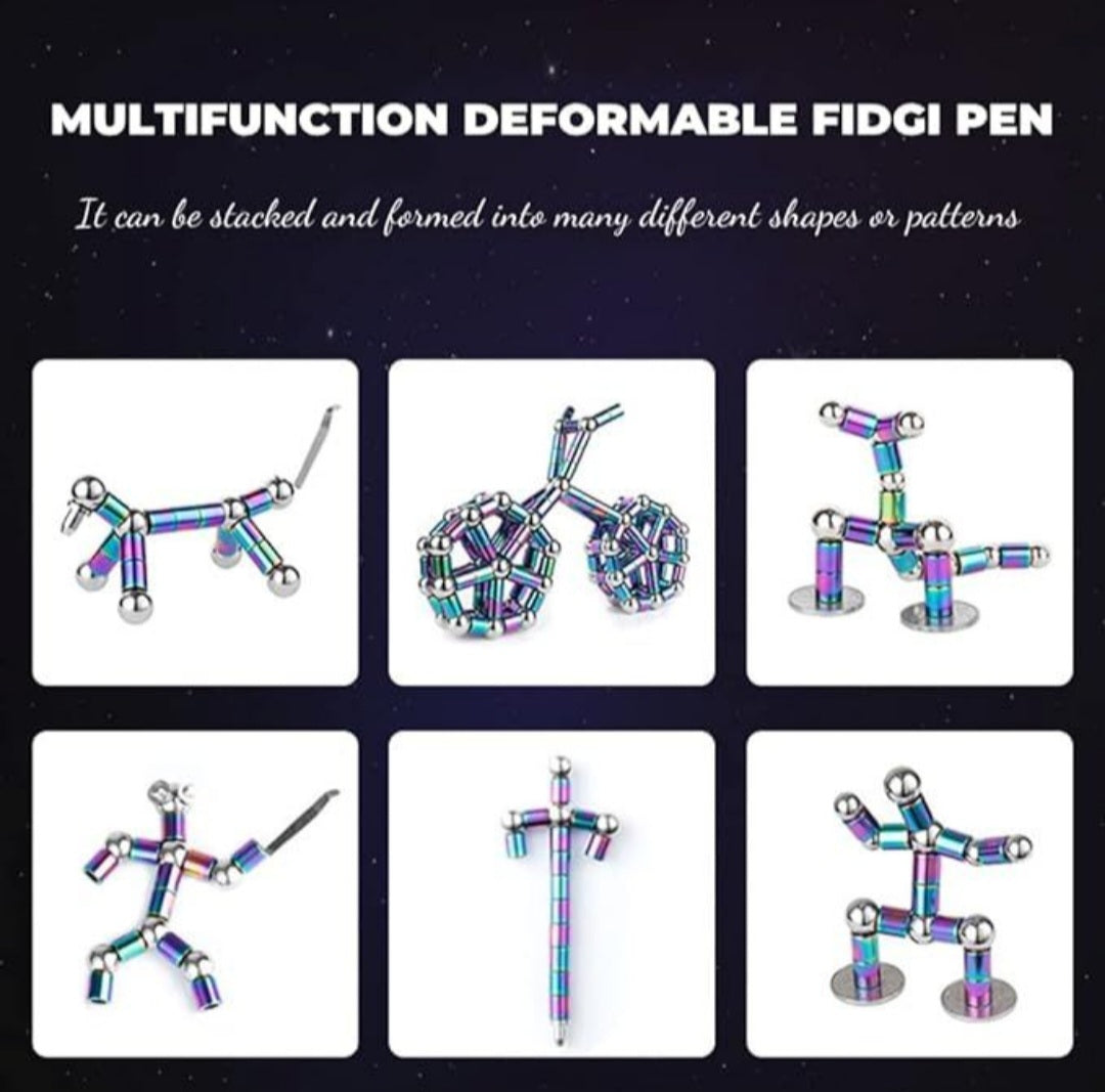 Magnetic Polar Fidget Pen - Rainbow