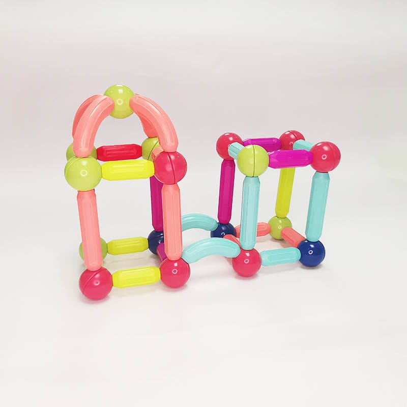 Educational 64 Pieces Magnetic Rod Building Blocks