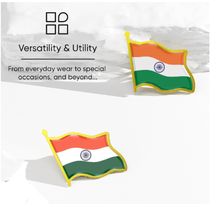 India Asia National Flag Lapel Pin