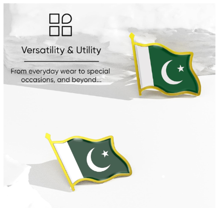 Pakistan Asia National Flag Lapel Pin