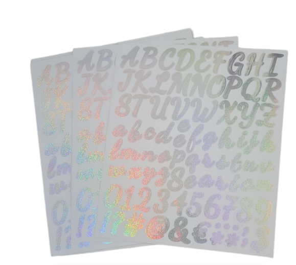 Alphabet school letters numbers art vinyl stickers