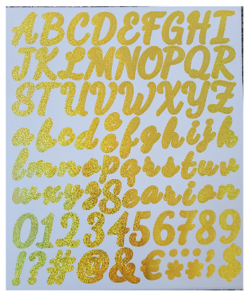 Alphabet school letters numbers art vinyl stickers