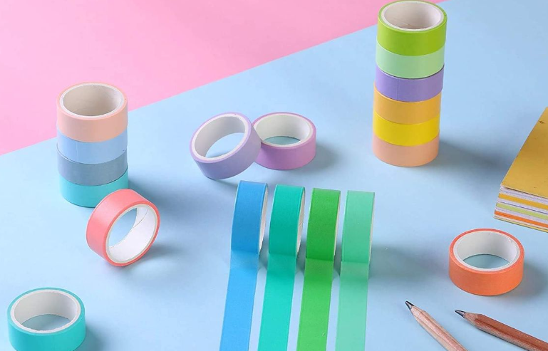 28 Pastel Colour Rolls Washi Tape -5M