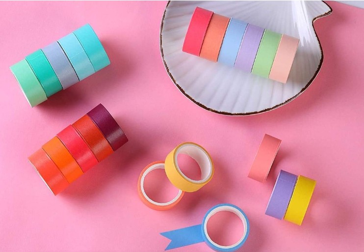 28 Pastel Colour Rolls Washi Tape -5M