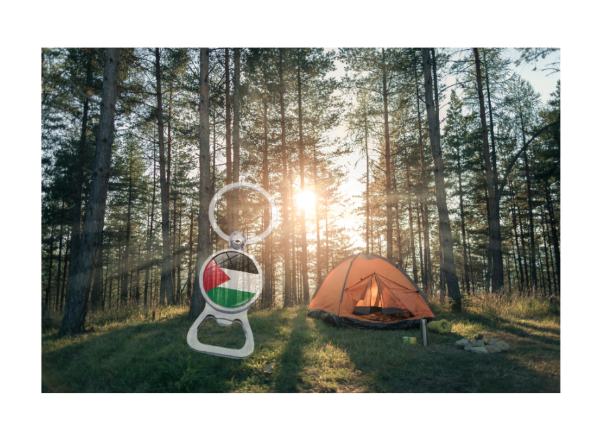 5 Pack 2 in 1 Bottle Opener and Keyring Palestine Flag Design