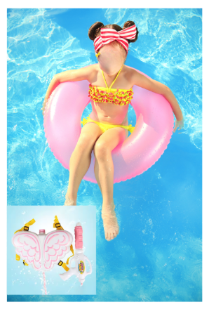 Kids Girl Butterfly Shaped Water Gun Hose Tank Backpack