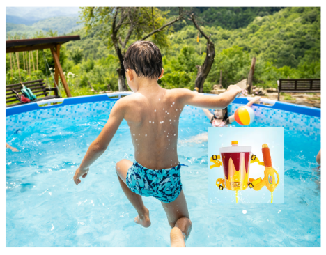 Kids Brown Cola Bottle Play Water Gun Hose Tank Backpack