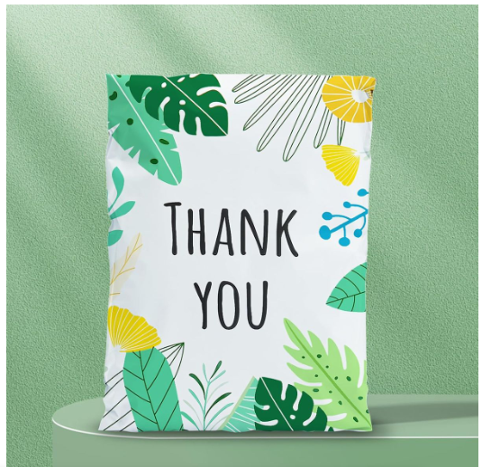 100 Palm Hawaii Leaves 25x33cm Self-Adhesive Gift Bag Polymailers Packaging