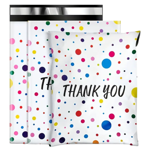 100 Colour Polka Dot 25x33cm Self-Adhesive Gift Bag Polymailers Packaging