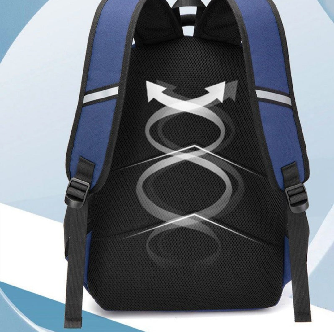Kids School Backpack Astronaut Cartoon Boy Ortho & Reflective Strip -Blue