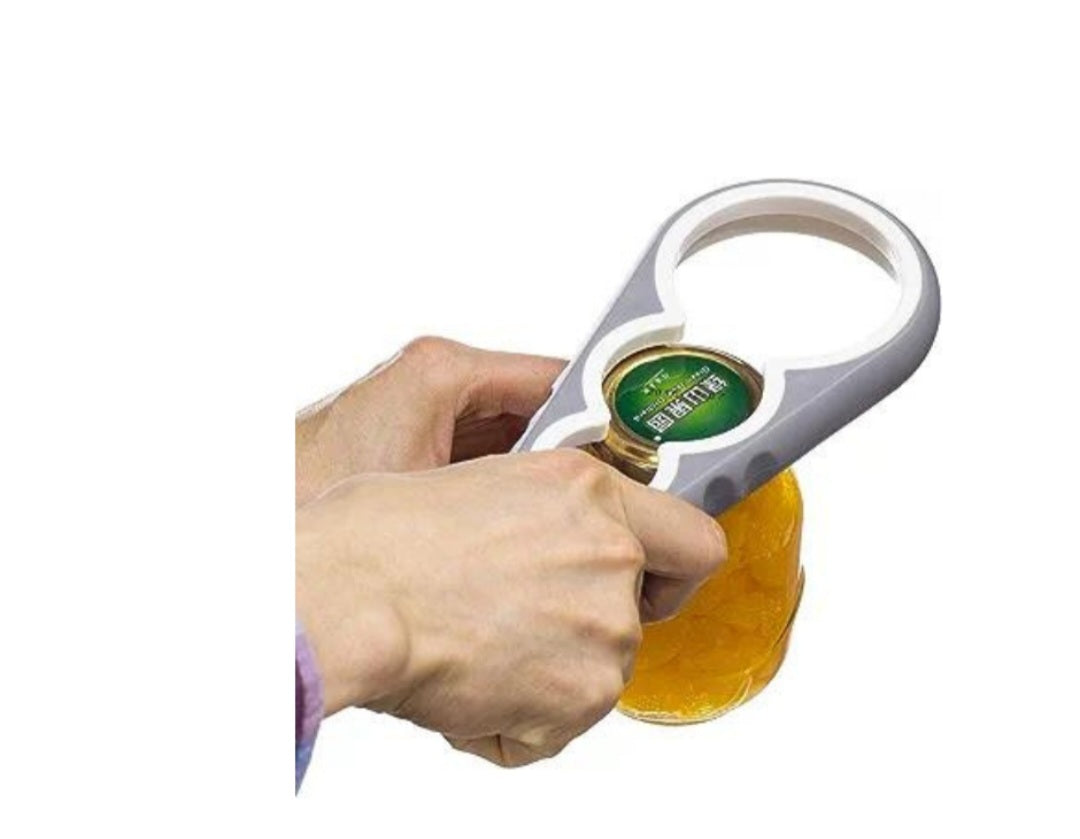 4 in 1 Multipurpose Lid opener Jar Bottle Screw Twist Non Slip Handle 2 Pck - Grey & White