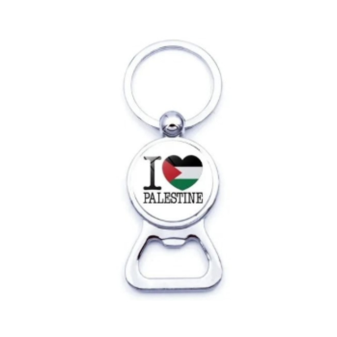 Palestine Keyring + Bottle Opener Stainless Steel -5 Designs