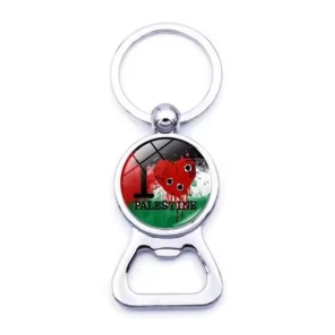 Palestine Keyring + Bottle Opener Stainless Steel -5 Designs