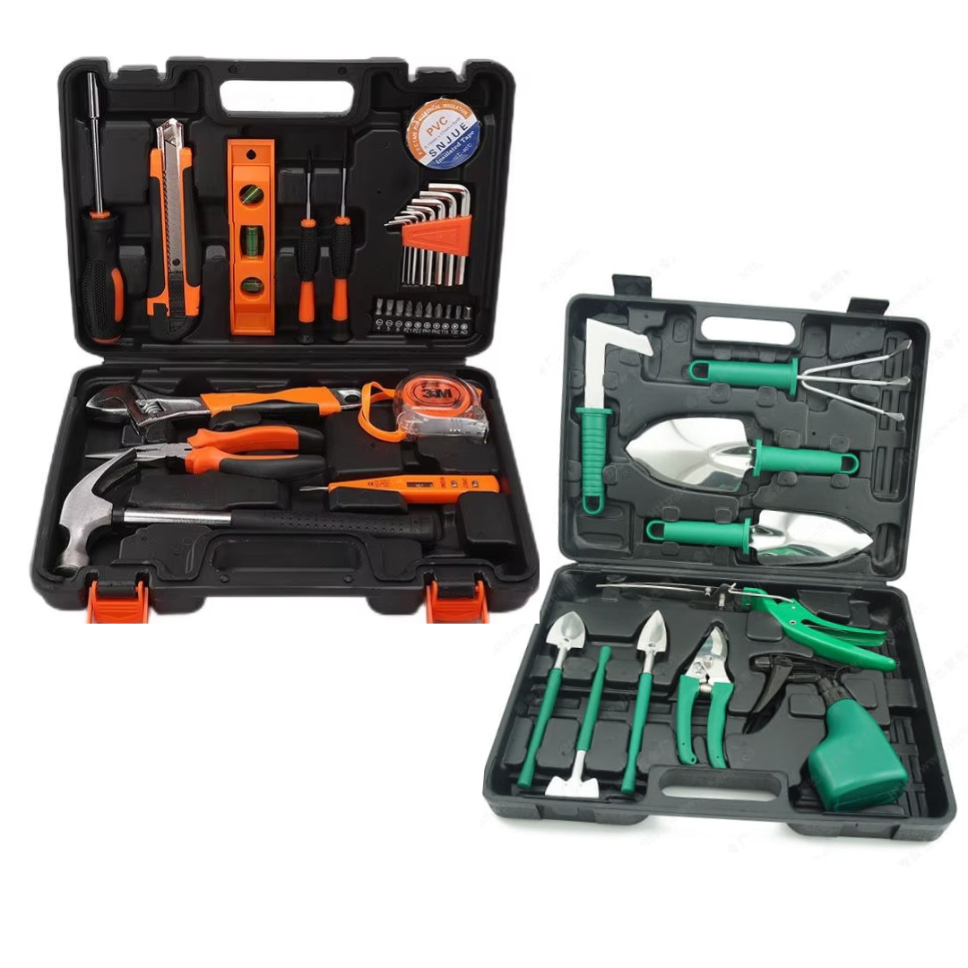 2 Pack Combo Orange Tool Set (30 Piece)& Green Garden set(10 Piece) in Carry Case