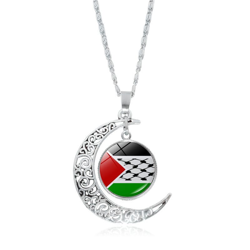 Palestine Moon Crescent Necklaces Stainless Steel -4 Designs