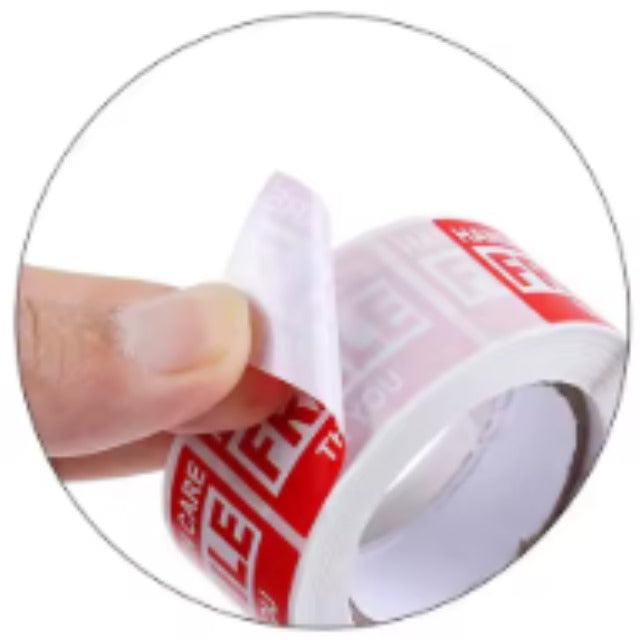 2PK Combo 100 Pink Thank you Polymailer Bags & 500 Fragile Stickers