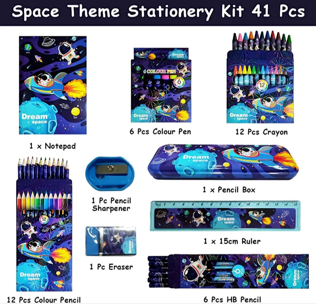 Stationary Art Set Galaxy Space themed design 41 PCS - 2 Pack