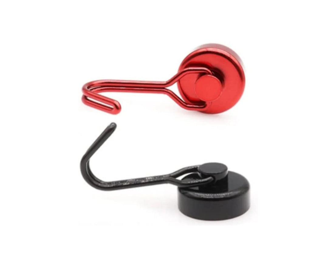 Magnetic Swivel Heavy Duty Neodymium Hooks 6 Pack - Red