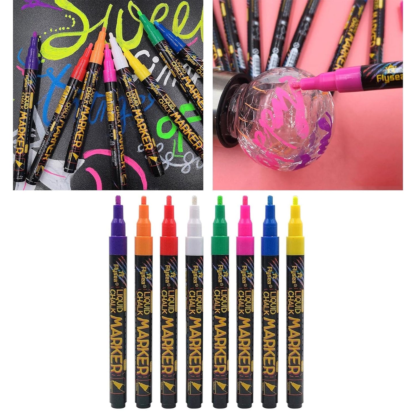 8 Colour Liquid Chalk Marker Pens