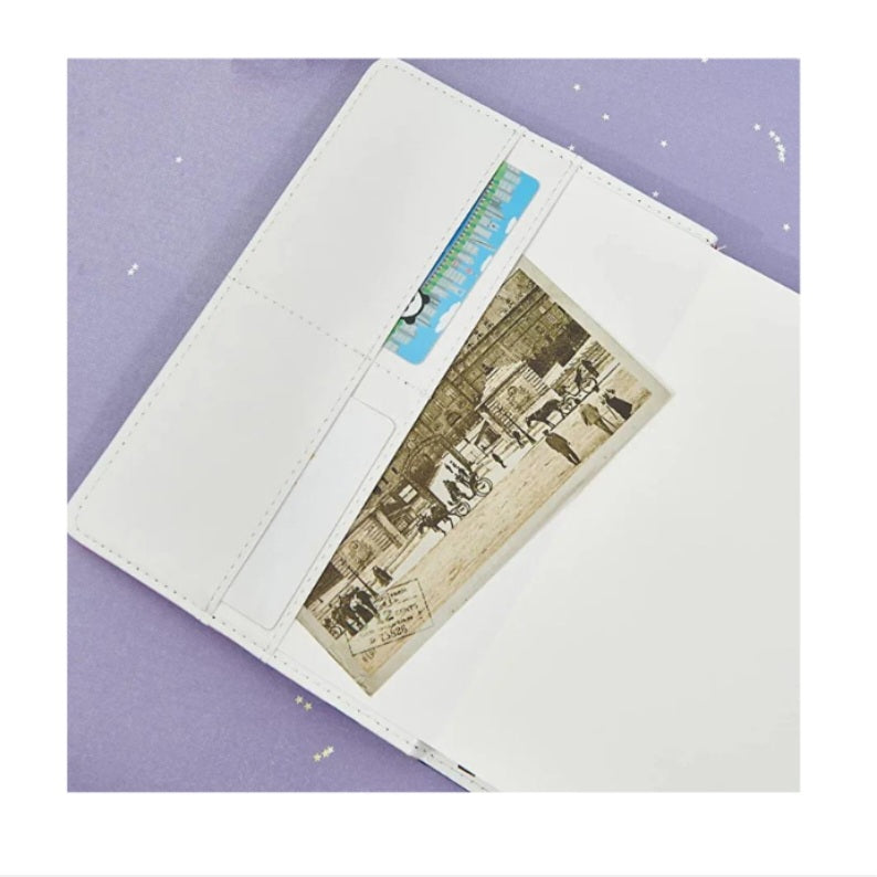 Combination Lock A5 Notebook Diary Journal Soft PU Leather Cover OuterSpace - Astro on Blue Moon