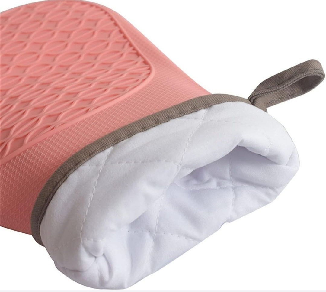 Silicone Non Slip Gloves 2 Piece - Coral
