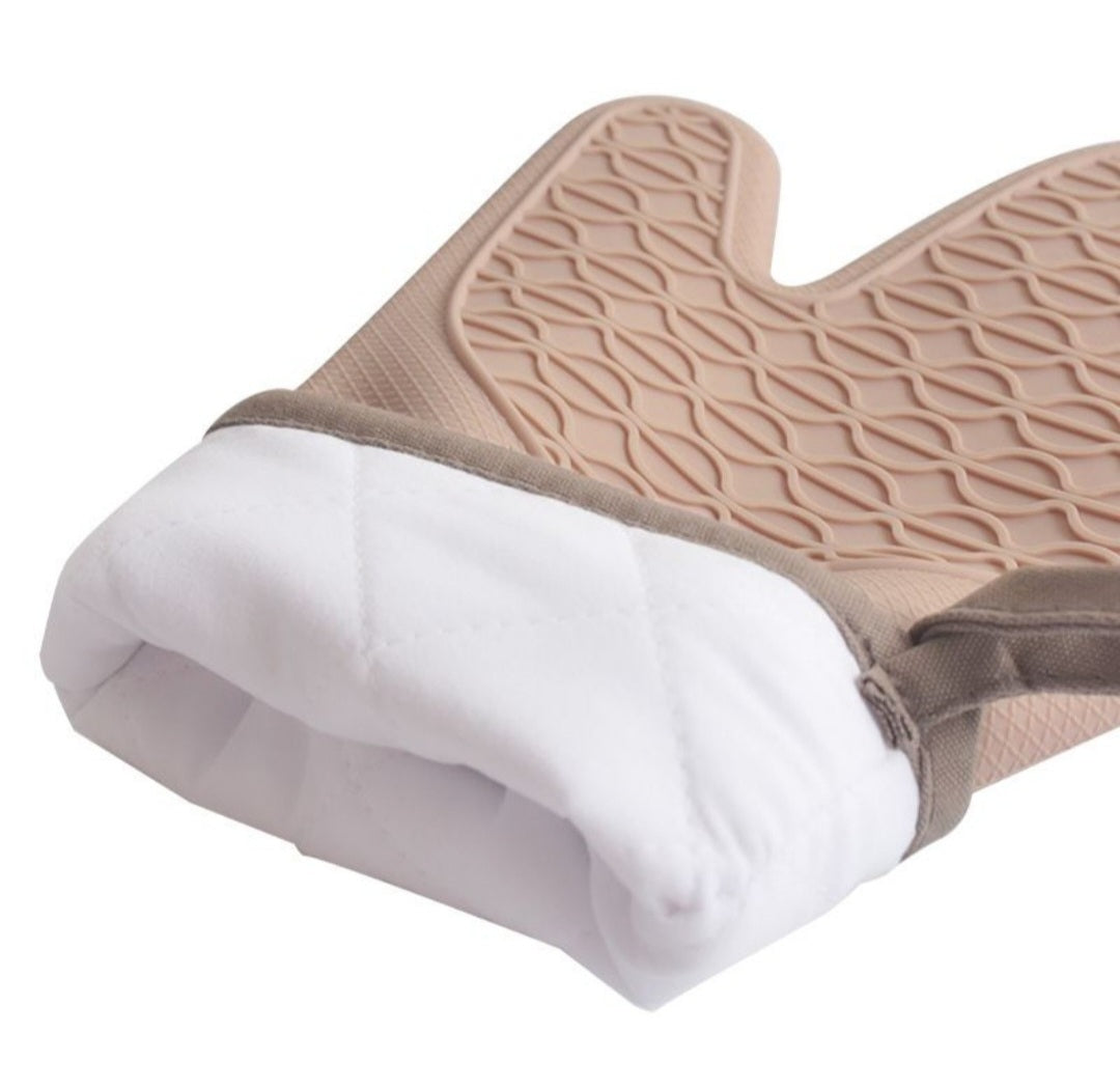 Silicone Non Slip Gloves 2 Piece - pink camel