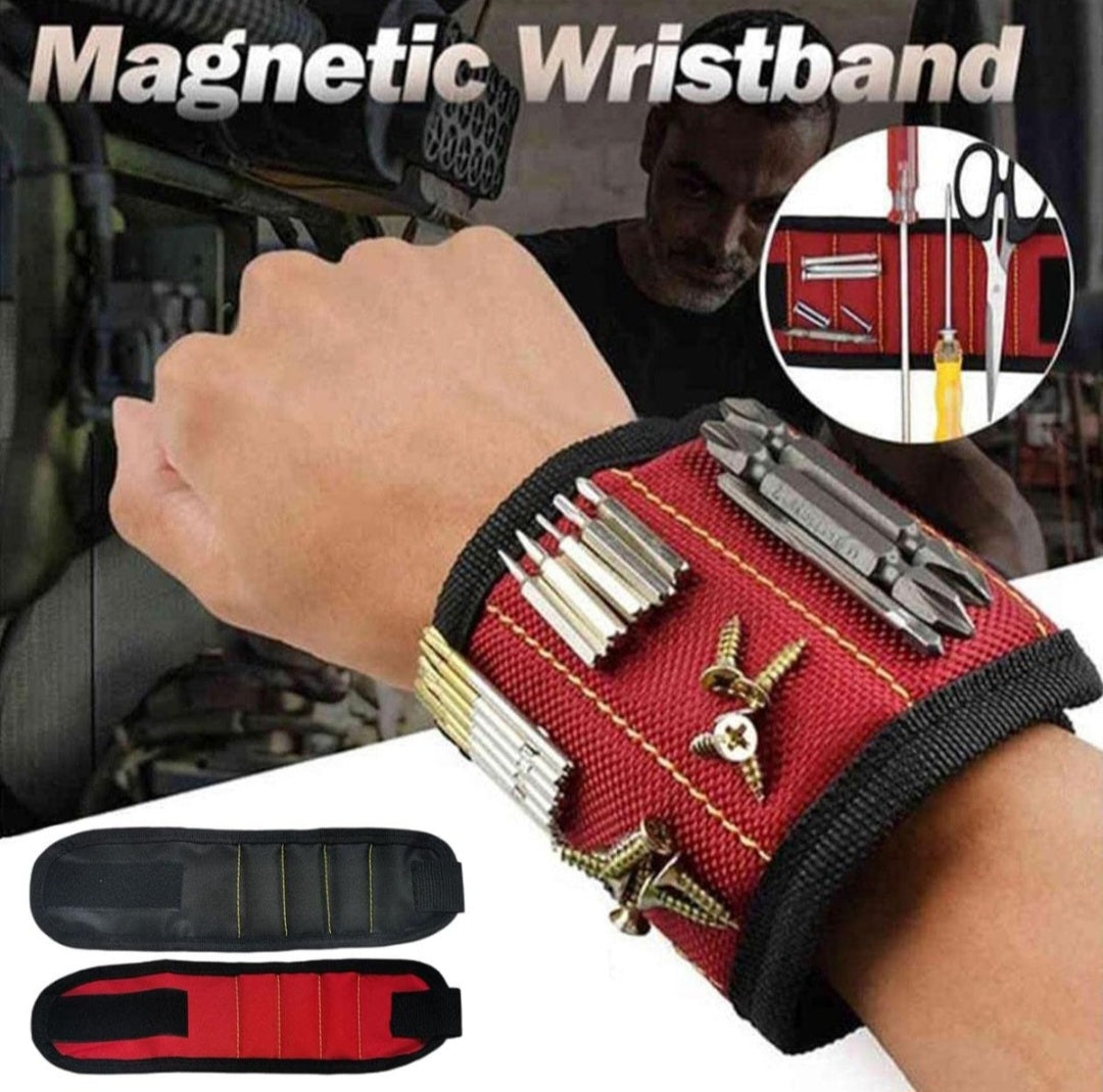 Magnetic Wrist Band Tool holder Armband - Red