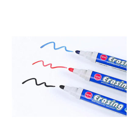 Whiteboard Markers 3 colors School Office Stationary Blue-Black-Red 12 PACK