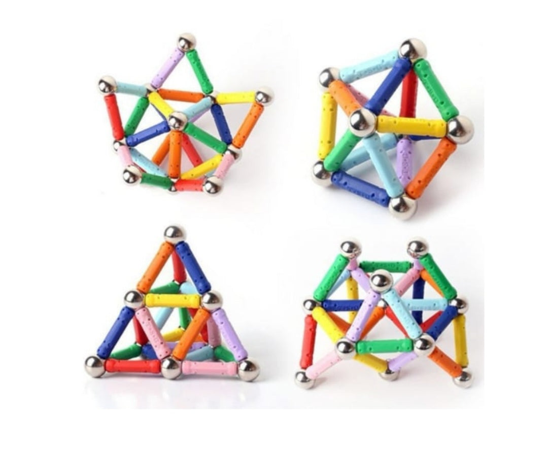 75 Piece Magnetic Constructor Toy Set School Kids Educational Building Toy