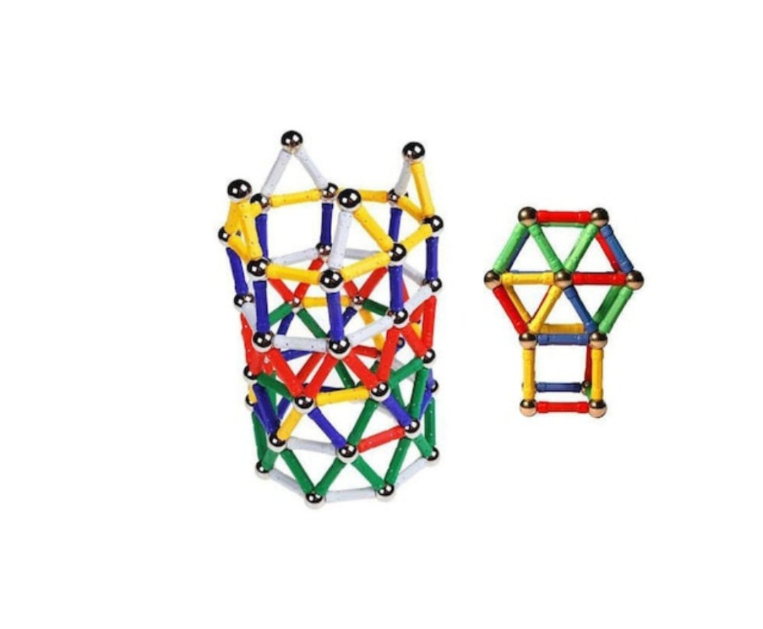75 Piece Magnetic Constructor Toy Set School Kids Educational Building Toy
