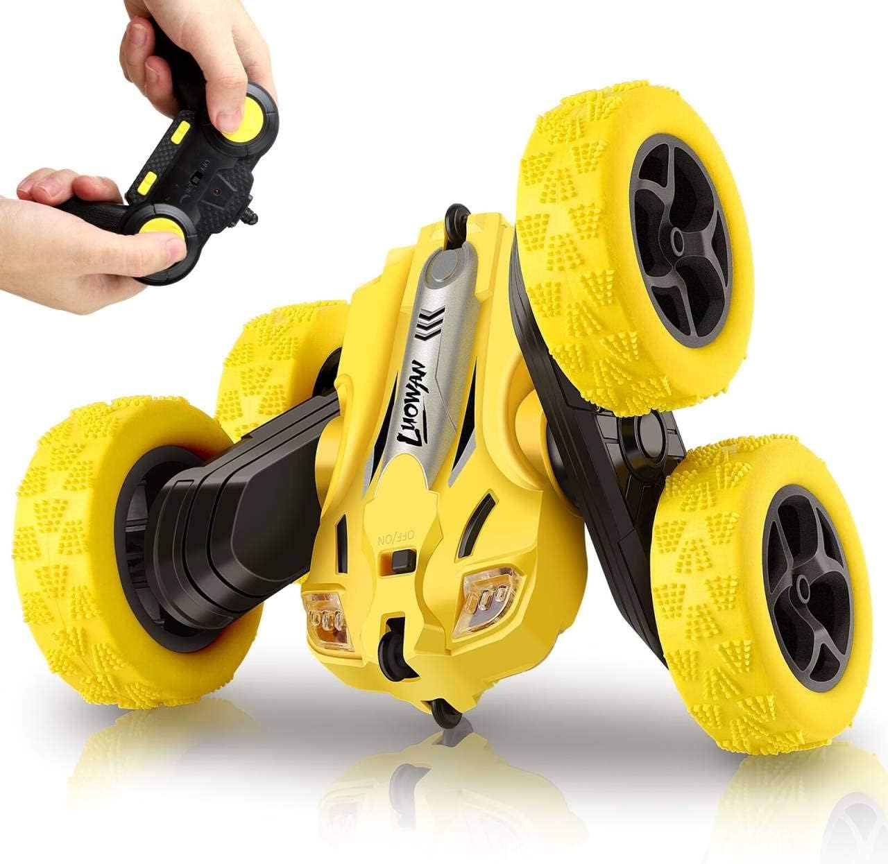 Remote Control Stunt Car Truck Double Sided 360 degree Flip LED light 3 PACK