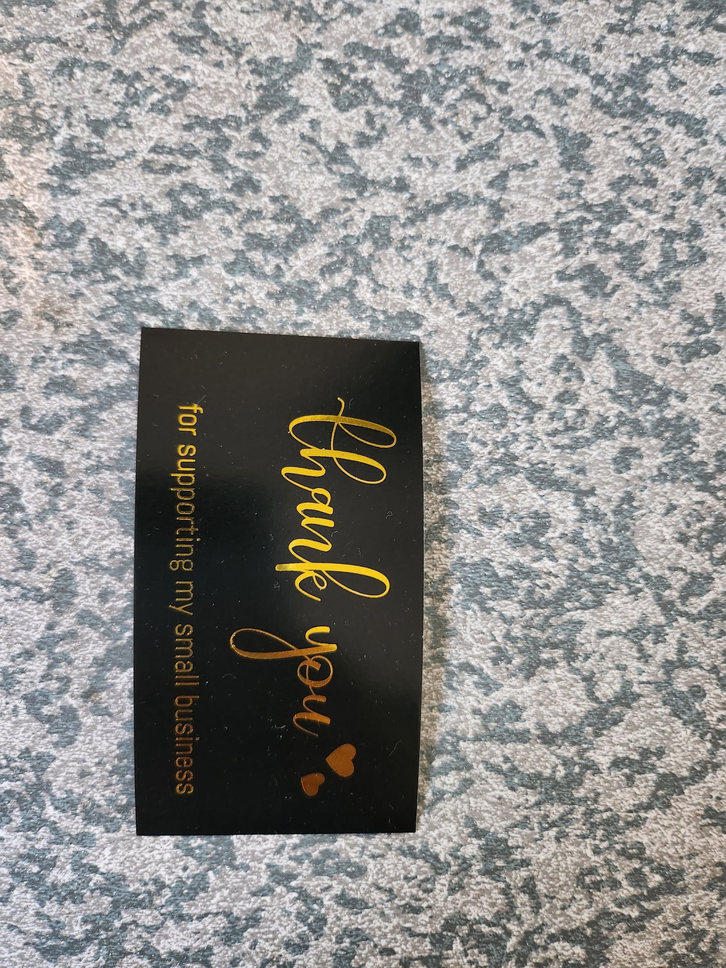 Black Thank You Card