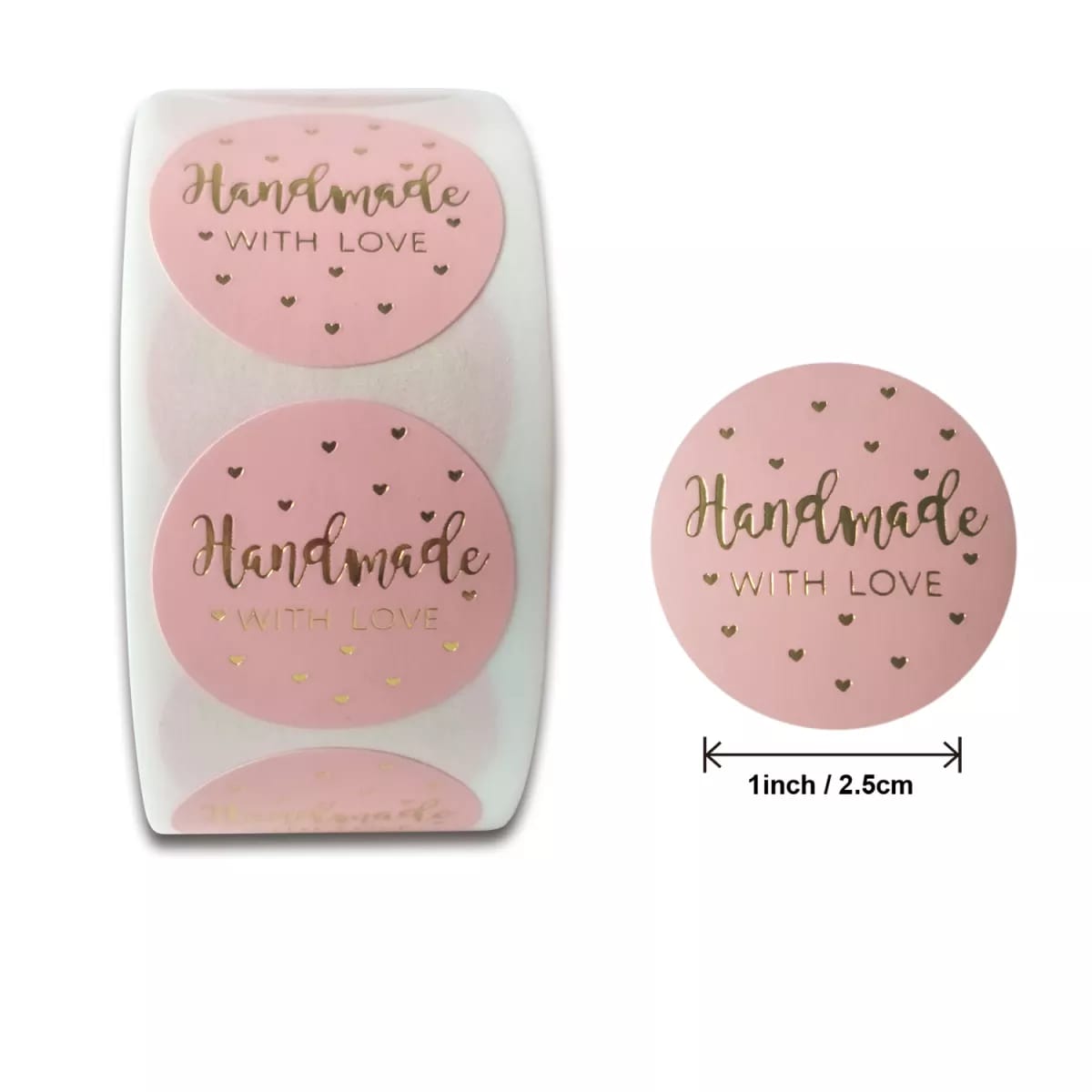 Handmade with love stickers for small businesses gifts florists