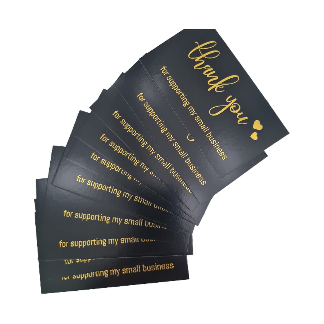 Black Thank You Card