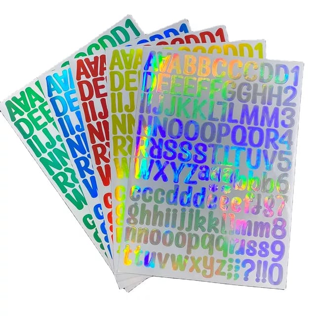 Alphabet school letters numbers art vinyl stickers