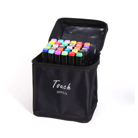 Touch 30pc Double Sided Markers Art Gift Set with Carry Case