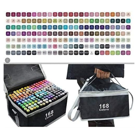 Touch 168pc Double Sided Markers Art Gift Set with Carry Case
