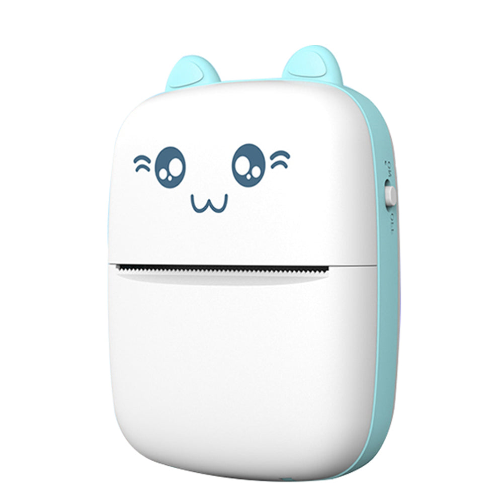 Mini Thermal Cat Face C9 Bluetooth Portable Pocket Printer Inkless 2 colour - Blue