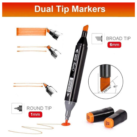 Touch 30pc Double Sided Markers Art Gift Set with Carry Case