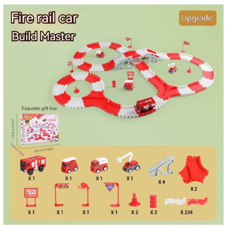253 Piece Fire Truck Rescue Vehicle